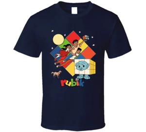 Camiseta Rubik The Amazing Cube años 80 dibujos animados azul marino - Imagen 1 de 1