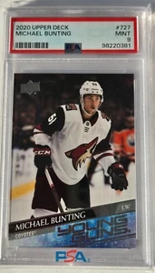 2020-21 Upper Deck Young Gun  #727 Michael Bunting Graded PSA 9!! - Bild 1 von 2