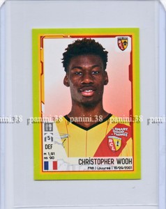 RARE!! Christopher WOOH ""FRENCH FOOT 2021-2022" ROOKIE sticker Panini