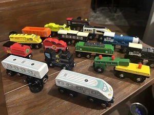 Wood & Wheels Toy Train Magnetic Locomotives And Mellisa And Doug And Others 16 - Picture 1 of 15
