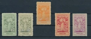 MACAO (1945-7) CHARITY RA8, RA13, RA14, RA15, RA16; MNGAI; *RA8 ERROR* - Picture 1 of 2