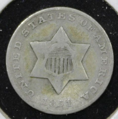 1851 3CS THREE CENT SILVER (550) Cover
