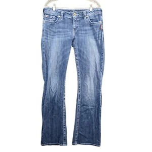 Silver Jeans Men's Aiko Bootcut Leg 34x33 Blue Medium Wash 5-Pocket - Picture 1 of 14