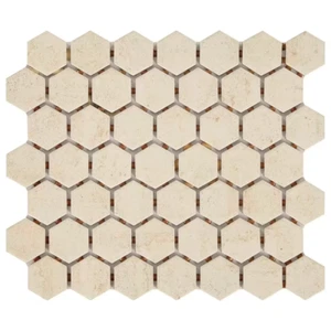 Daltile LuxeCraft Hexagon Glazed Ceramic Mosaic Tile 6.35 mm 10" x 12" 6-Piece - Picture 1 of 12