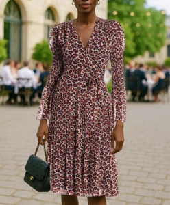 NWT Diane von Furstenberg DVF Leopard Wrap Midi Dress, Work & Event, Leopard, S - Picture 1 of 11