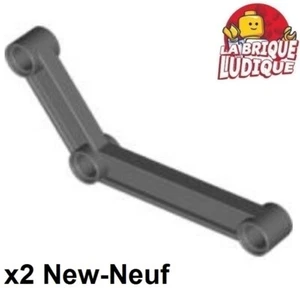 Lego Technic 2x Glied 1x9 gebogen (6-4) Link Gris Foncé/dunkel bläulich grau 64451 NEU - Bild 1 von 1