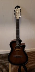 Ibanez AEG5012 12-string Acoustic-electric Guitar - Dark Violin Sunburst - Picture 1 of 12