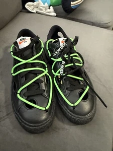 Size 7 Woman - Nike Off-White x Blazer Low Black - Picture 1 of 7