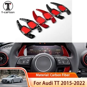 Extensiones de palanca de cambio de volante de fibra de carbono para Audi TT MK3 TTS - Imagen 1 de 11
