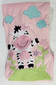 Manta para bebé Little Miracles Costco rosa cebra adorno de puntos visones flores sherpa - Imagen 1 de 7