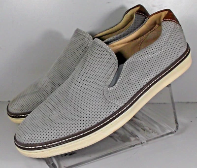 590877 MS50 CULLING MEN'S SHOES SIZE 13 M GRAY NUBUCK SLIP ON JOHNSTON & MURPHY - Image 1 of 4