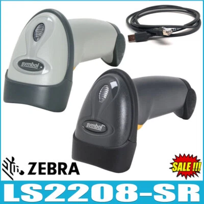 Original Symbol Motorola LS2208-SR20007R 1D Wired Barcode Scanner With USB Cable - Image 1 of 4