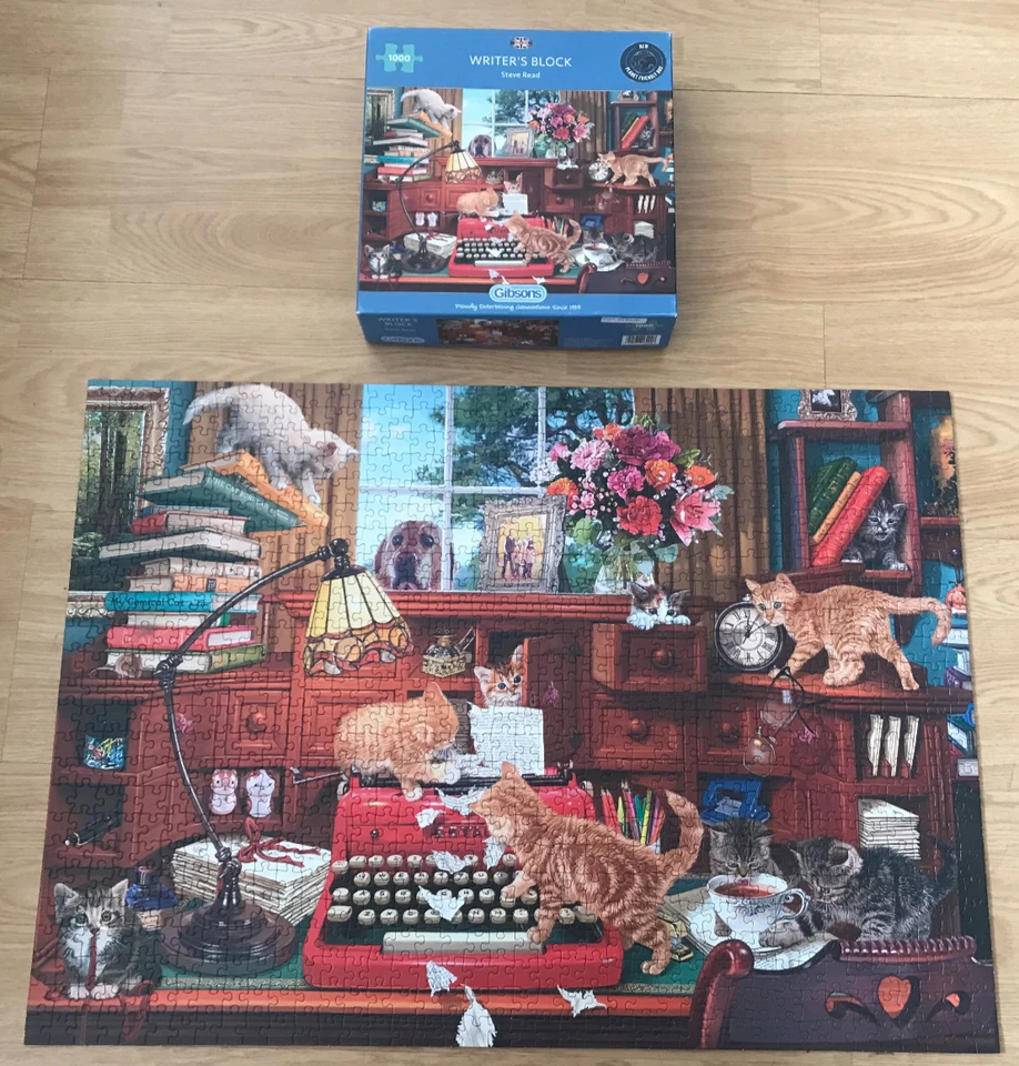 PUZZLE '' WRITER'S BLOCK - BLOC DE L'ECRIVAIN ''  + POSTER (1000 pièces) - Photo 1/4