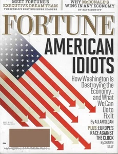 Fortune Magazine - American Idiots - September 5 2011- Excellent Condition - Picture 1 of 1