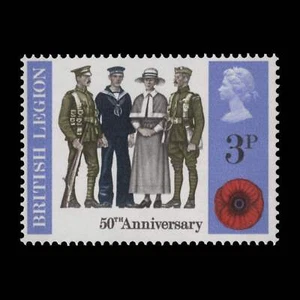 Great Britain 1971 (Variety) 3p British Anniversaries missing red-orange - Picture 1 of 2