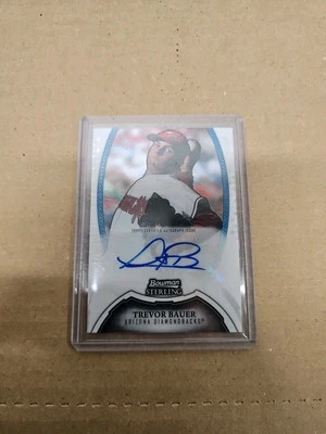 2011 Bowman Sterling Prospects Trevor Bauer Auto Dodgers Rookie Auto signed - Image 1 of 3