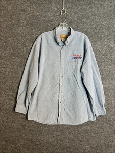 Vintage Gear For Sports Mens Button Up Shirt Large Blue Checkered Dale Earnhardt - Picture 1 of 9