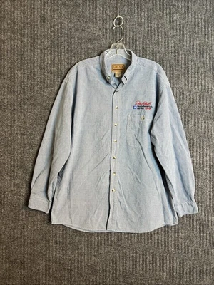 Vintage Gear For Sports Mens Button Up Shirt Large Blue Checkered Dale Earnhardt - Image 1 of 4