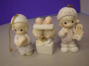 precious moments ornaments 115320, 530212, 102150 1st christmas 1986, 1993, 1988 - Picture 1 of 18
