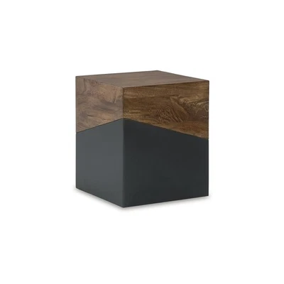 Trailbend Eclectic Accent End Table, Brown & Gunmetal - Image 1 of 4