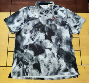 Nike Dri-Fit Tour Ombre Golf Polo Shirt Men's XXL 2XL Black White FD5935-010 - Bild 1 von 10