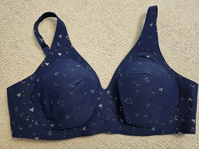 Sujetador Knix Revolution Cuello en V Azul Grande L 36 (a b c) Inalámbrico Elastizado Aries Foto 1 de 4