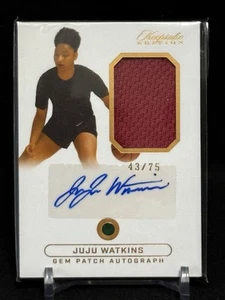 2024 Super Keepsake Edition Juju Watkins Green Onyx Gem Patch Auto #43/75 - Picture 1 of 2