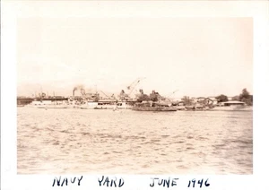 Vtg Photo 1946 Honolulu Hawaii Pearl Harbor US Navy Yard Military Pacific Base - Picture 1 of 1