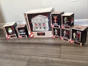 Ghost Busters Department 56 COLLECTION 7 Figure Set With Library And Figures NEW - Picture 1 of 12