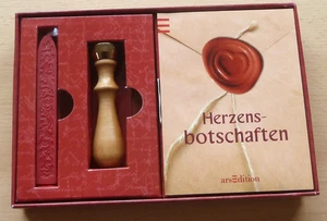 Herzensbotschaften, Geschenkbuch m. Siegelstempel + Sigelwachs, ars edition 2011 - Foto 1 di 3