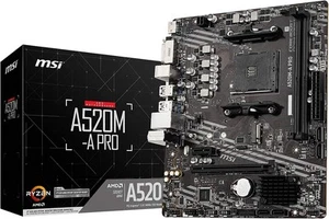 MSI A520M-A PRO AM4 AMD A520 USB3.2 Gen1 Micro-ATX Motherboard - Picture 1 of 6