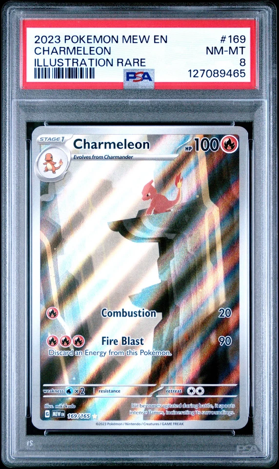 2023 Pokemon Mew EN-151 Charmeleon #169 Illustration Rare PSA 8 - Image 1 of 2