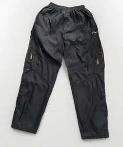 Li Ning Boys Unisex Joggers Zipper Elastic Waist Black Yellow Size XL - Picture 1 of 11