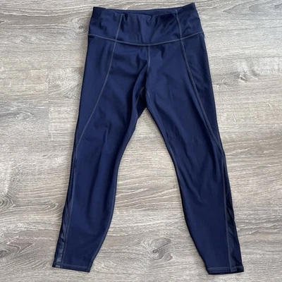 Athleta Leggings Womans  S Blue Lightning 7/8Capri Gym Work Out Yoga Compression - Image 1 of 4