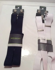 John Bartlett Statements Suspenders White, Black Or Tan New - Picture 1 of 3