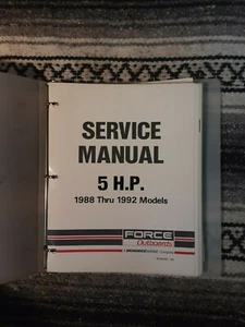 Force Outboards Service Manual: 5 HP 1988 thru 1992 Models - Imagen 1 de 1