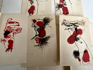 REBEYROLLE ( 5 lithos) . Du prisme noir au livre tourné court. FATA MORGANA 1971 - Imagen 1 de 6
