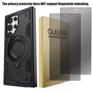 Für Samsung Galaxy S24/+/ FE/Ultra Kickstand Case Hülle / Privacy Hartglas - Bild 1 von 43