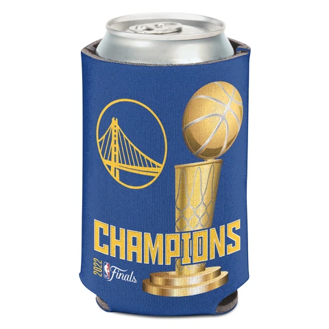 WinCraft Golden State Warriors 2022 NBA Finals Champions 12oz. Trophy Can Cooler Cover