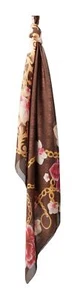 GUESS Foulard 120x120 Tuch Brown Multi braun pink Neu - Bild 1 von 3