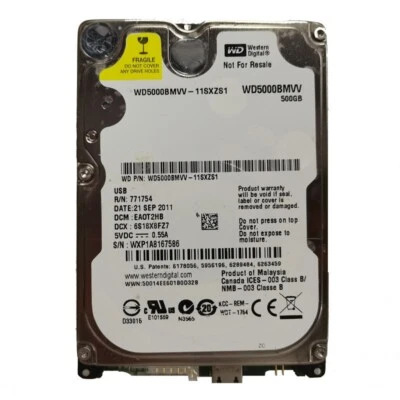 Western Digital 500GB WD5000BMVV-11SXZS1 USB 2.0 Portable External Hard Drive - Image 1 of 3