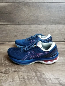 Asics Shoes Womens Size 8.5 Gel Kayano 27 Running Sneaker Blue Mesh - Picture 1 of 14