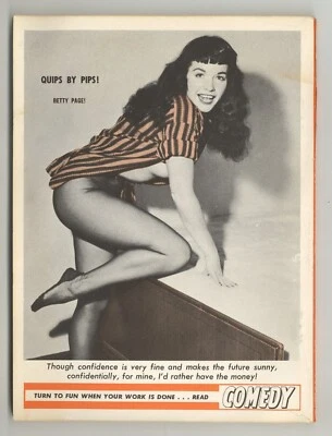 Betty Page Comedy #37 Bill Ward, Eve Lynd 1957 Pinup Magazine Humorama M32166 - Image 1 of 2