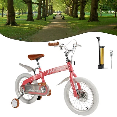 16inches double disc brakes kid's bike children bicycle with auxiliary wheels - Image 1 of 4
