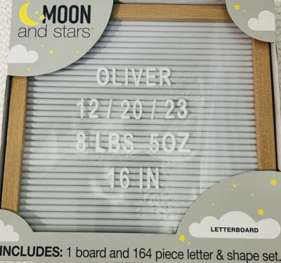 Доска для писем и объявлений MOON AND STARS с набором из 164 букв и форм - новая с ценниками - Изображение 1 из 2