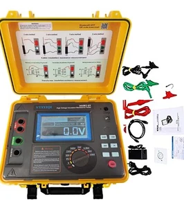 Probador de resistencia de aislamiento de alto voltaje con monitor de voltaje y corriente 10KV - Imagen 1 de 16