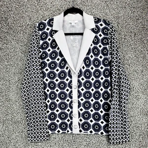 Isaac Mizrahi Live Sweater Black Gray Cardigan Women's Size Medium - Picture 1 of 12