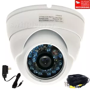 Security Camera Outdoor 600TVL Wide Angle Lens IR LED Night w/ SONY CCD Dome A66 - Picture 1 of 4