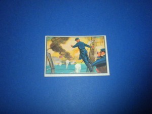 U.S. NAVY VICTORIES #14 - Bowman 1954 trading card - Printed in U.S.A.