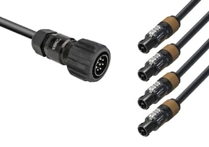 Cavo Ca-Com maschio con ghiera / 4 speakon 2P NL2FX, cavo 2x4.0mm Made in Italy - Picture 1 of 2